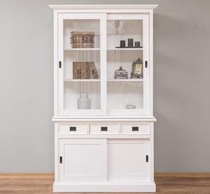 Bufet cu 4 usi glisante si 3 sertare cu dim. 125x48x215, din MDF cu finisaj Vopsit
