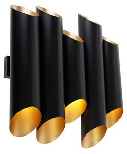 Aplică neagră cu interior auriu 10 lumini - Whistle