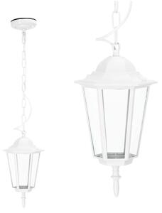 Lustră de exterior pe lanț 1xE27/60W/230V IP44 alb