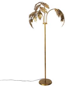 Lampa de podea vintage auriu antic 3 lumini mare - Botanica