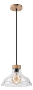 Lustră suspendată SINGLE 1xE27/60W/230V, diam. 28 cm, stejar