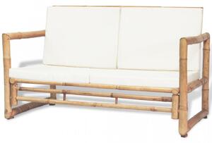 Set mobilier de gradina cu perne, 4 piese, bambus - V43159V