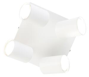 Plafoniera inteligentă pătrat alb cu 4 Wifi GU10 - Jeana