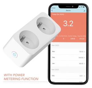 Priză dublă inteligentă NEO LITE 2x16A/230V Wi-Fi Tuya Immax NEO 07751L