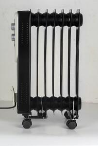 Calorifer electric Floria ZLN3642,Negru 1500 W, 7 elementi, 3 trepte de putere, Termostat reglabil, Protectie supra-incalzire, Indicator luminos