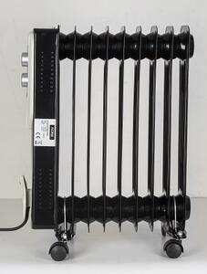 Calorifer electric Floria ZLN3659,Negru 2000 W, 9 elementi, 3 trepte de putere, Termostat reglabil, Protectie supra-incalzire, Indicator luminos