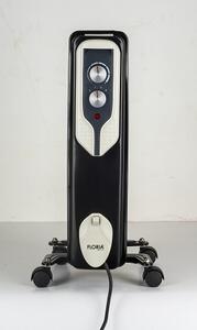 Calorifer electric Floria ZLN3666,Negru 2500 W, 11 elementi, 3 trepte de putere, Termostat reglabil, Protectie supra-incalzire, Indicator luminos
