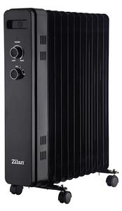 Calorifer electric zilan ZLN8450 Negru, putere 2500W, 11 elementi, siguranta la cadere