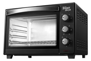 Cuptor electric cu ventilator ZILAN ZLN3727 Negru, Capacitate 45L, Putere 2000W, Geam dublu, Temporizator 60 min, Temperatura maxima 230 grade celsius