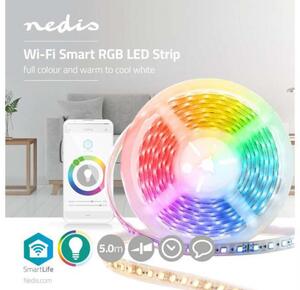 SmartLife LED Strip | Wi-Fi | Wi-Fi | Alb rece / Alb cald / RGB | 5050 | 5.00 m | IP65 | 2700 - 6500 K | 405 lm | Android™ / IOS