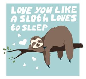 Ilustrație Cute Greeting card with sloth with, Liliya Sudakova