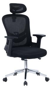 Scaun de birou manager Ignatius mesh, Gri - Negru, 110-120x65x45 cm