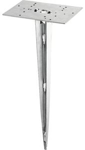 Suport corpuri de iluminat exterior 10x40x14 cm, metal/nichel mat