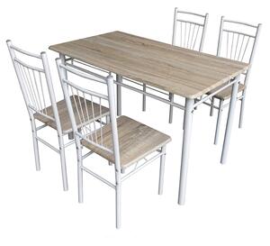 Set Bucatarie/Dining Raissa Alb-Stejar 110x68x75 Cm