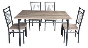 Set Bucatarie/Dining Raissa Negru-Stejar 110x68x75 Cm
