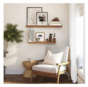 Poliță suspendata Model Miles, Maro rustic, 60x20x3.8 cm