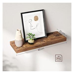 Poliță suspendata Model Miles, Maro rustic, 60x20x3.8 cm