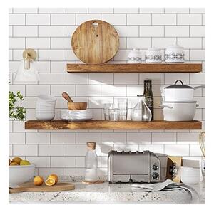 Poliță suspendata Model Miles, Maro rustic, 60x20x3.8 cm