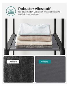 Dulap haine textil Model Ward, Gri, 140x43x174 cm