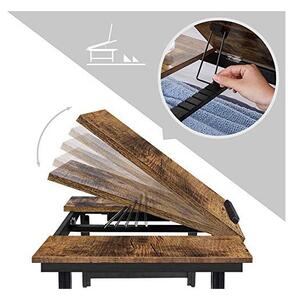 Măsuta pentru laptop, Songmics, Maro Rustic, 71 x 35 x 23 cm