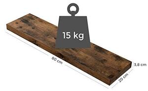 Raft suspendat Model Serena, Maro antichizat/Negru, 80x20x3.8 cm