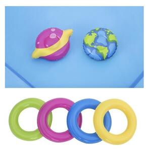 Loc de joaca gonflabil, rezistenta UV, inele incluse, PVC, 308L, 4kg, 228x206x84 cm, multicolor
