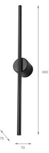 Aplică de perete LED LANA LED/7W/230V 4000K neagră