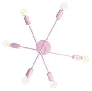 Lustră aplicată CAMBRIDGE, 6 x E27, 15 W, 230 V, roz