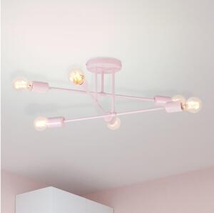 Lustră aplicată CAMBRIDGE, 6 x E27, 15 W, 230 V, roz