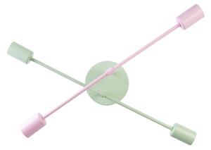 Lampă de tavan aplicată CAMBRIDGE, 4 x E27, 15 W, 230 V, verde/roz