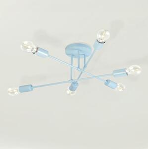 Lustră aplicată CAMBRIDGE 6xE27/15W/230V albastră