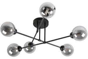 Lustră aplicată OBSIDIAN 6xG9/10W/230V negru/gri fumuriu