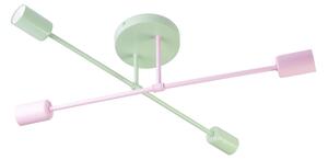 Lampă de tavan aplicată CAMBRIDGE, 4 x E27, 15 W, 230 V, verde/roz