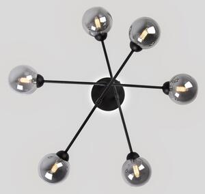 Lustră aplicată OBSIDIAN 6xG9/10W/230V negru/gri fumuriu