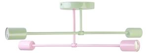 Lampă de tavan aplicată CAMBRIDGE, 4 x E27, 15 W, 230 V, verde/roz