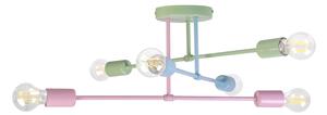 Candelabru aplicat CAMBRIDGE, 6 x E27, 15 W, 230 V, verde/albastru/roz