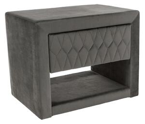 Noptiera AZURRO catifea gri, 50x35x40