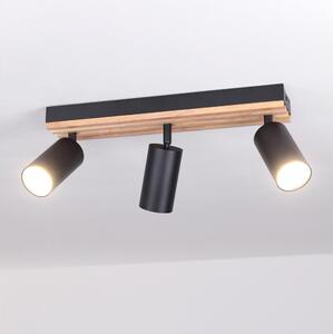 Brilagi - Lampă spot SELE WOOD ACOUSTIC 3xGU10/30W/230V negru/lemn