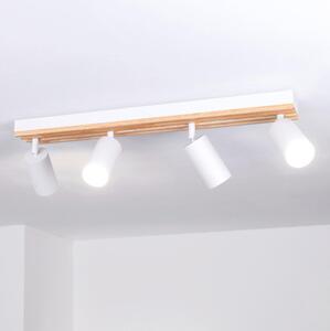 Brilagi - Spot SELE WOOD ACOUSTIC 4xGU10/30W/230V alb/lemn