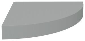 Raft de colț suspendat, gri, 25x25x3,8 cm, MDF