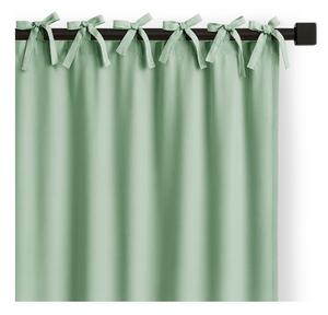 Draperie verde-mentă dimout (semi-opacă) 140x250 cm Carli Tie – Restilo