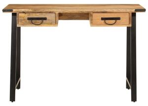 Birou cu sertare, 105x55x70 cm, lemn masiv de mango și fier