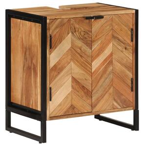 Dulap de baie, 55x35x60 cm, lemn masiv de acacia și fier