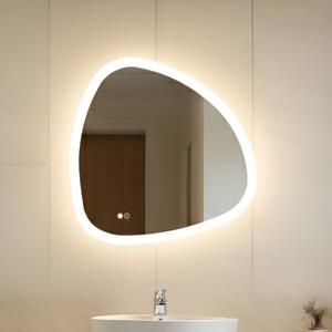 Oglindă neregulată cu iluminare 94x94\74x74\64x64\84x84 cm, culoare duală, comutator tactil, saltea încălzitoare