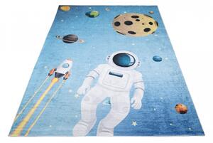 Covor pentru copii cu motiv de astronauți și planete Lăţime: 80 cm | Lungime: 150 cm