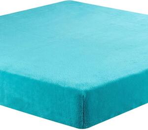 Cearceaf cu elastic din micropluş, turcoaz 180 x 200 cm
