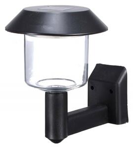 Lampa solara LED exterior, prindere perete, rezistenta interperii, 12 x 12 cm, negru