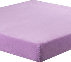 Cearceaf cu elastic din micropluş mov 180 x 200 cm