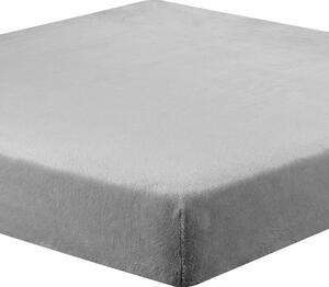 Cearceaf cu elastic din micropluş, gri 90 x 200 cm