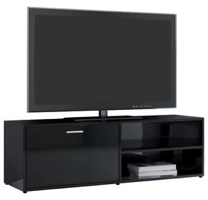 Comodă TV, negru extralucios, 120 x 34 x 37 cm, PAL
